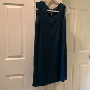 R&MRichards Petite Large beautiful NWT dark green special occasion dress.